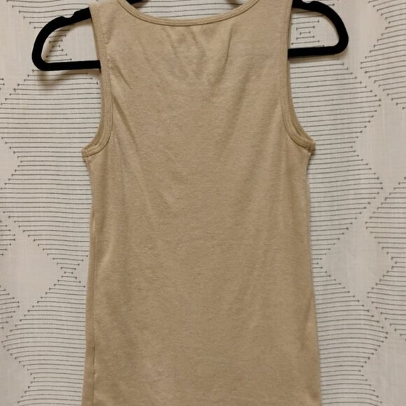 Attention Beige Women's Sleeveless Tank Top Size Medium - Picture 2 of 6